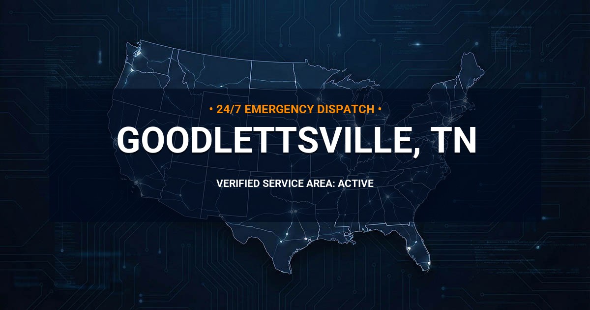 Emergency Plumbing Dispatch Map for Plumbing Services: Goodlettsville, TN