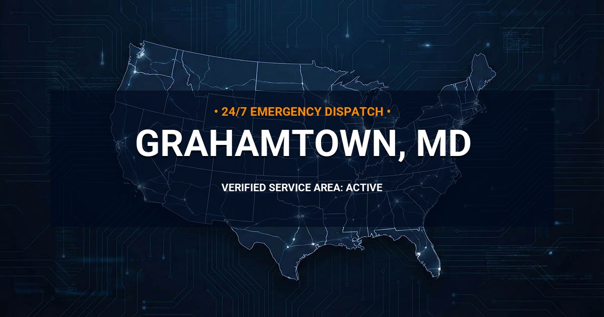 Emergency Plumbing Dispatch Map for Plumbing Services: Grahamtown, MD