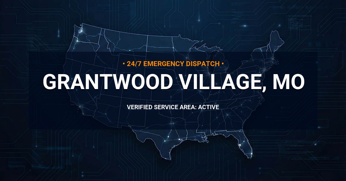 Emergency Plumbing Dispatch Map for Plumbing Services: Grantwood Village, MO