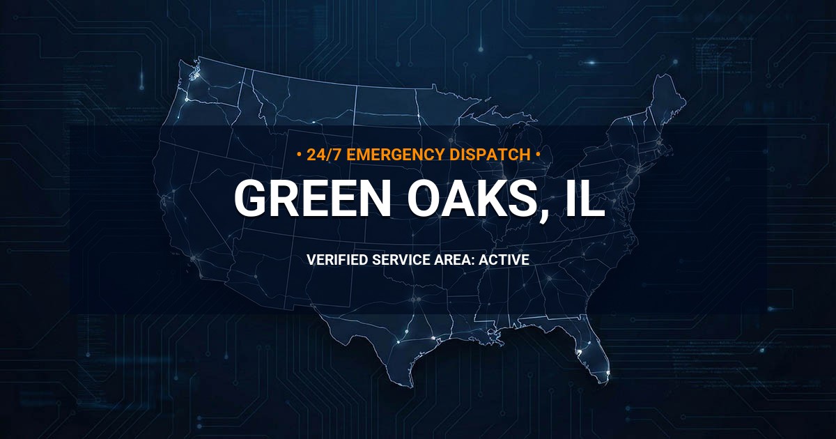 Emergency Plumbing Dispatch Map for Plumbing Services: Green Oaks, IL