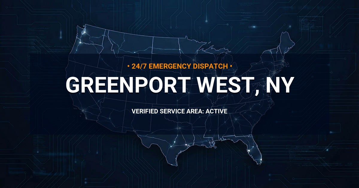 Emergency Plumbing Dispatch Map for Plumbing Services: Greenport West, NY