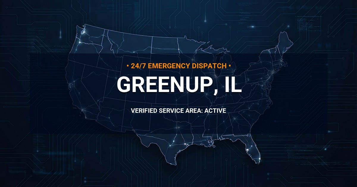 Emergency Plumbing Dispatch Map for Plumbing Services: Greenup, IL