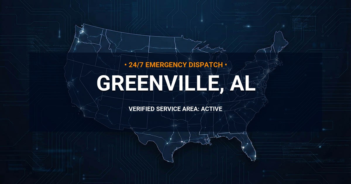 Emergency Plumbing Dispatch Map for Plumbing Services: Greenville, AL