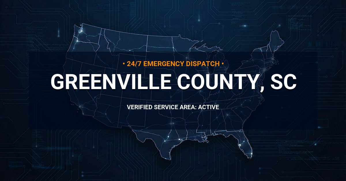 Emergency Plumbing Dispatch Map for Greenville County Plumbing Logistics