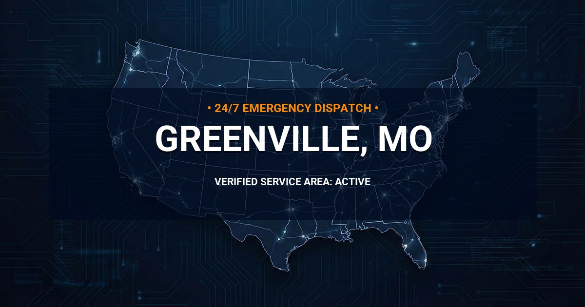 Emergency Plumbing Dispatch Map for Plumbing Services: Greenville, MO