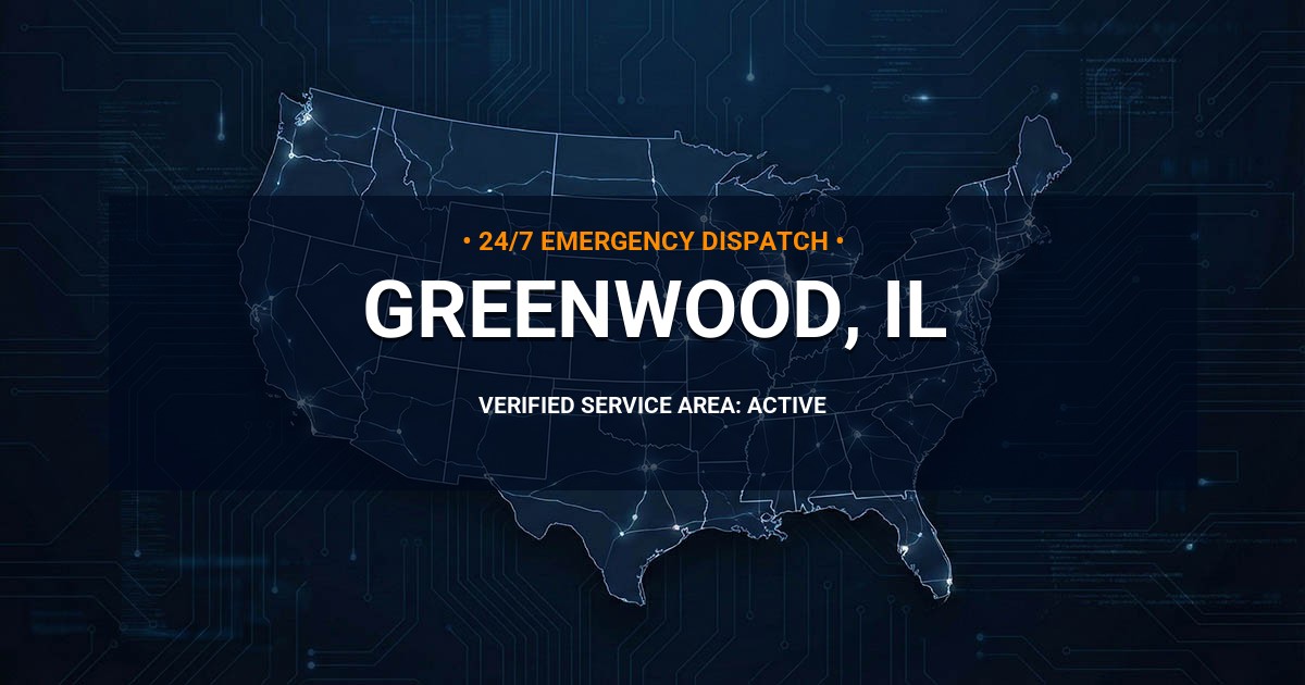 Emergency Plumbing Dispatch Map for Plumbing Services: Greenwood, IL