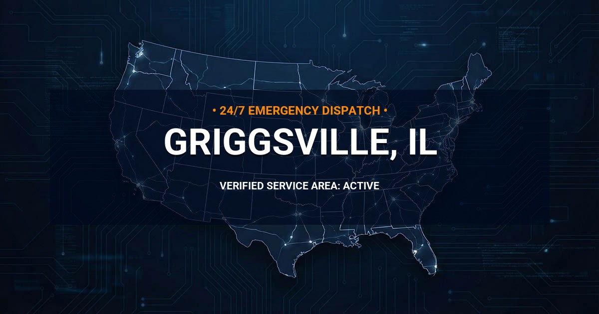 Emergency Plumbing Dispatch Map for Plumbing Services: Griggsville, IL