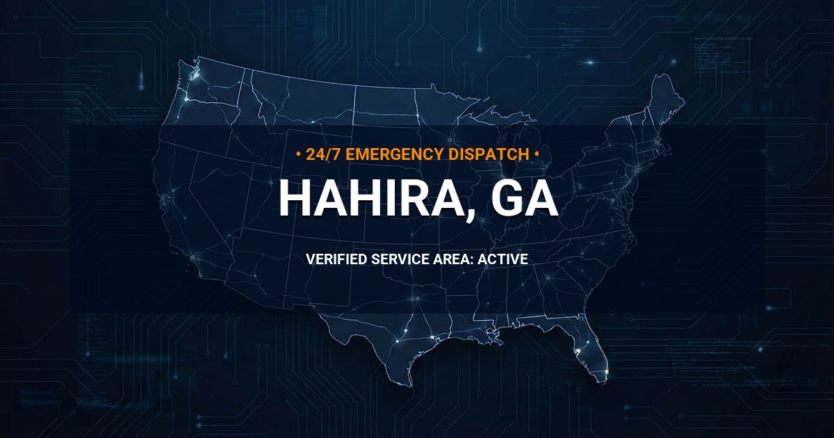Emergency Plumbing Dispatch Map for Plumbing Services: Hahira, GA