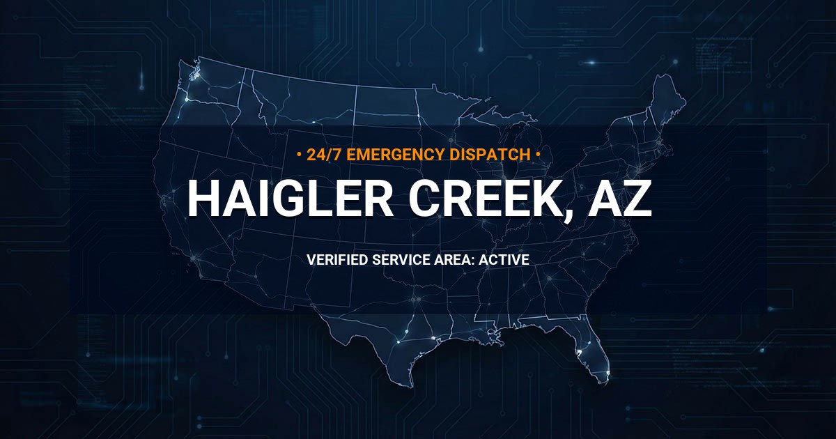 Emergency Plumbing Dispatch Map for Plumbing Services: Haigler Creek, AZ