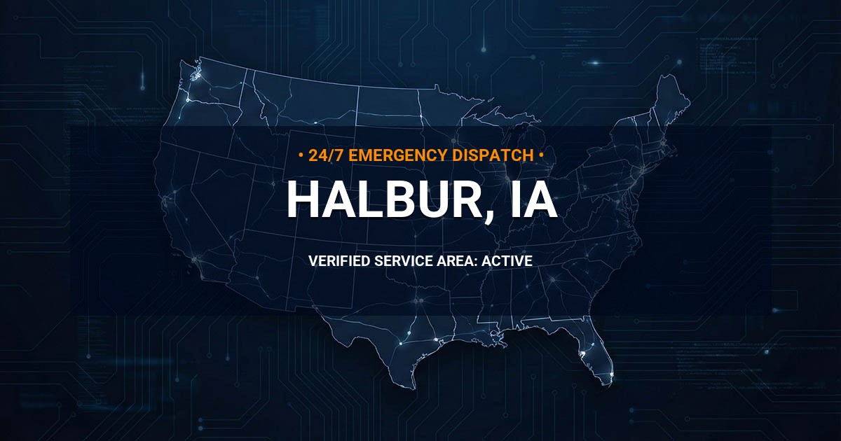 Emergency Plumbing Dispatch Map for Plumbing Services: Halbur, IA