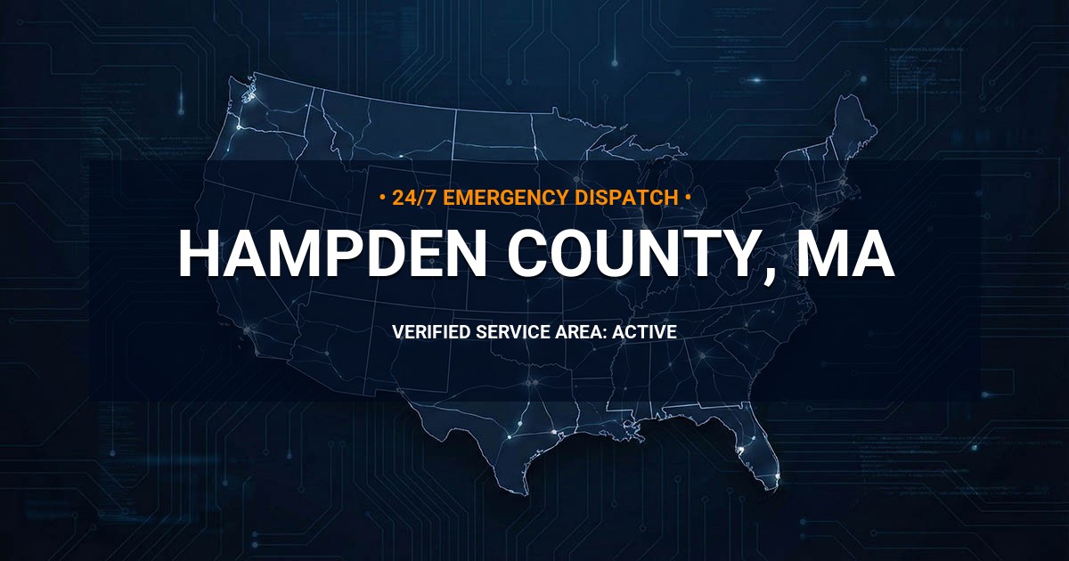 Emergency Plumbing Dispatch Map for Hampden County Plumbing Logistics
