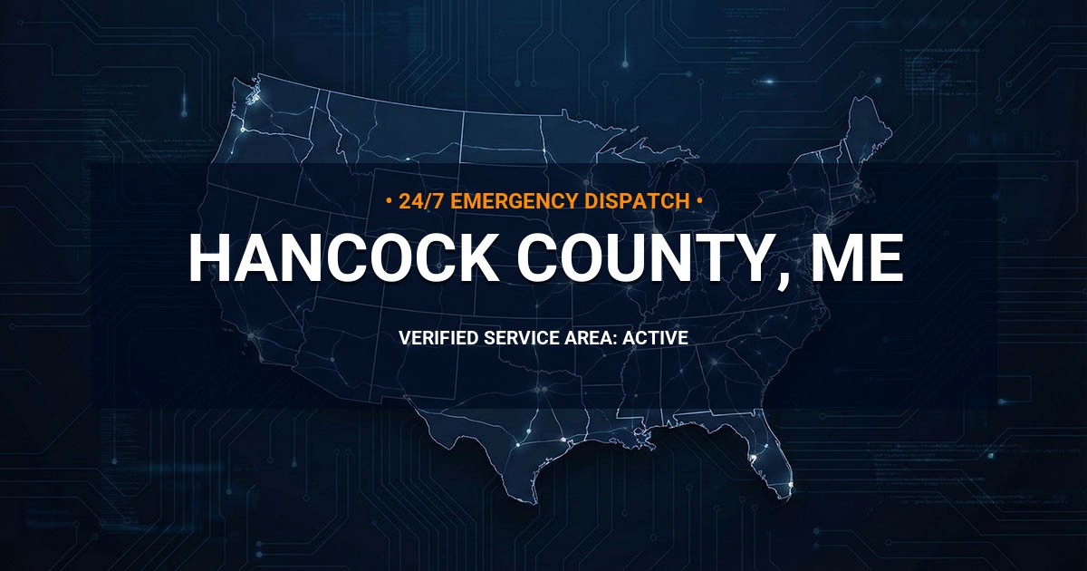 Emergency Plumbing Dispatch Map for Hancock County Plumbing Logistics