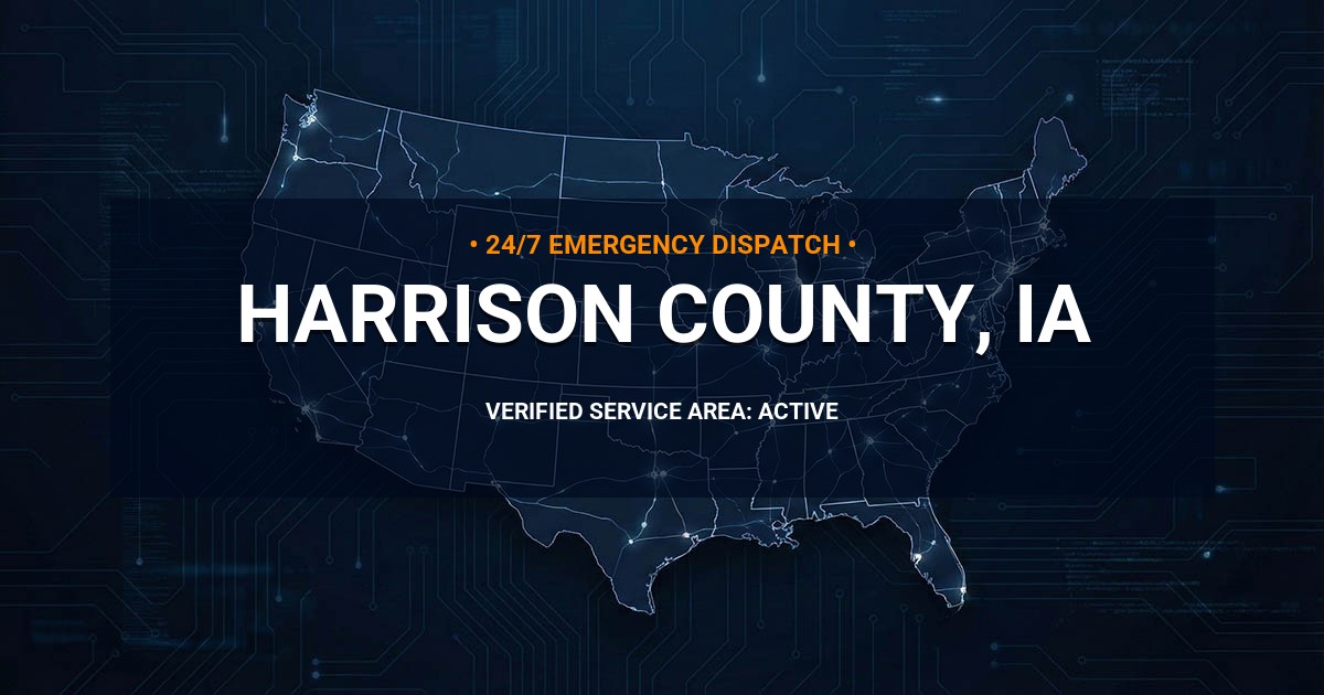 Emergency Plumbing Dispatch Map for Harrison County Plumbing Logistics