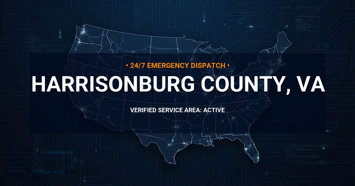 Emergency Plumbing Dispatch Map for Harrisonburg County Plumbing Logistics