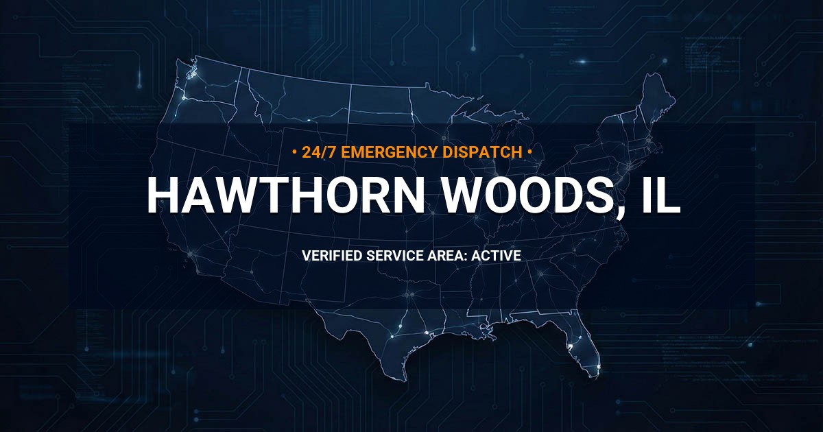 Emergency Plumbing Dispatch Map for Plumbing Services: Hawthorn Woods, IL