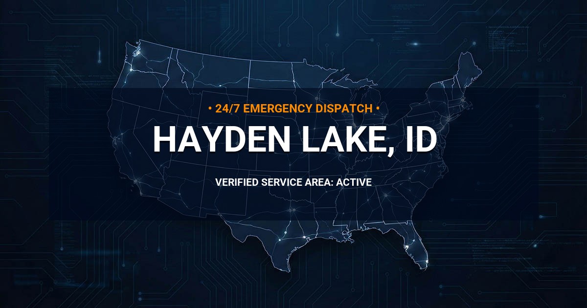 Emergency Plumbing Dispatch Map for Plumbing Services: Hayden Lake, ID