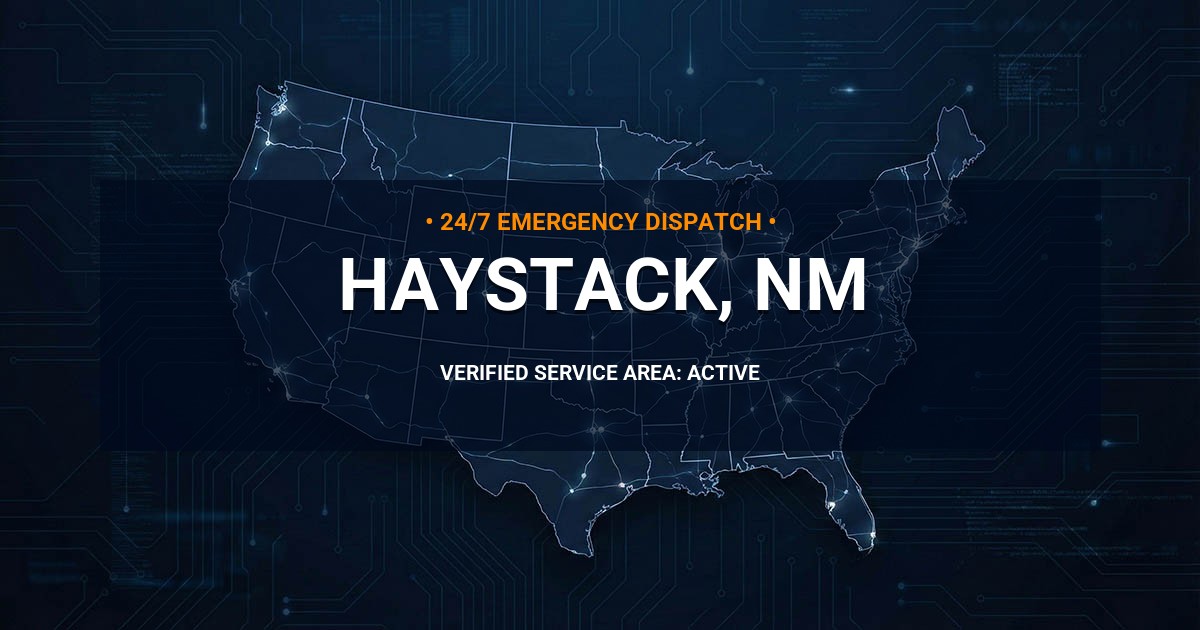 Emergency Plumbing Dispatch Map for Plumbing Services: Haystack, NM