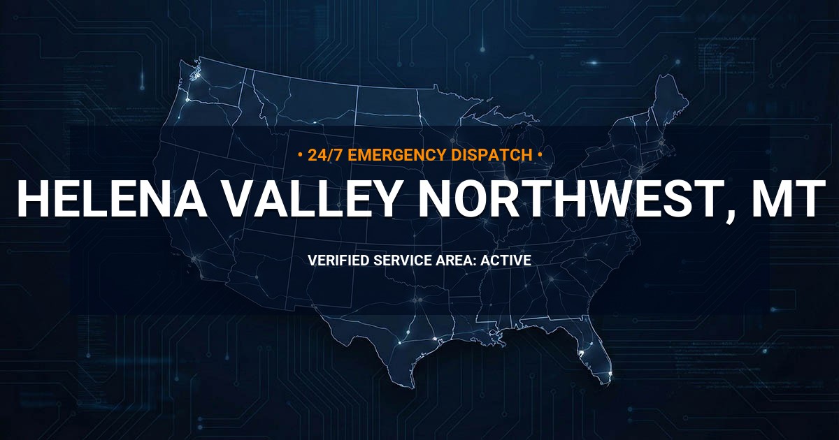 Emergency Plumbing Dispatch Map for Plumbing Services: Helena Valley Northwest, MT