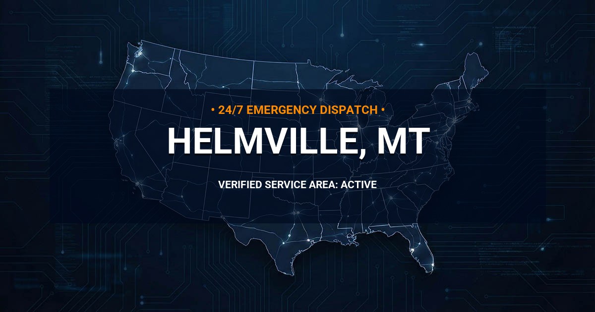 Emergency Plumbing Dispatch Map for Plumbing Services: Helmville, MT