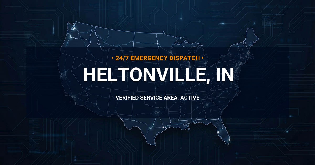 Emergency Plumbing Dispatch Map for Plumbing Services: Heltonville, IN