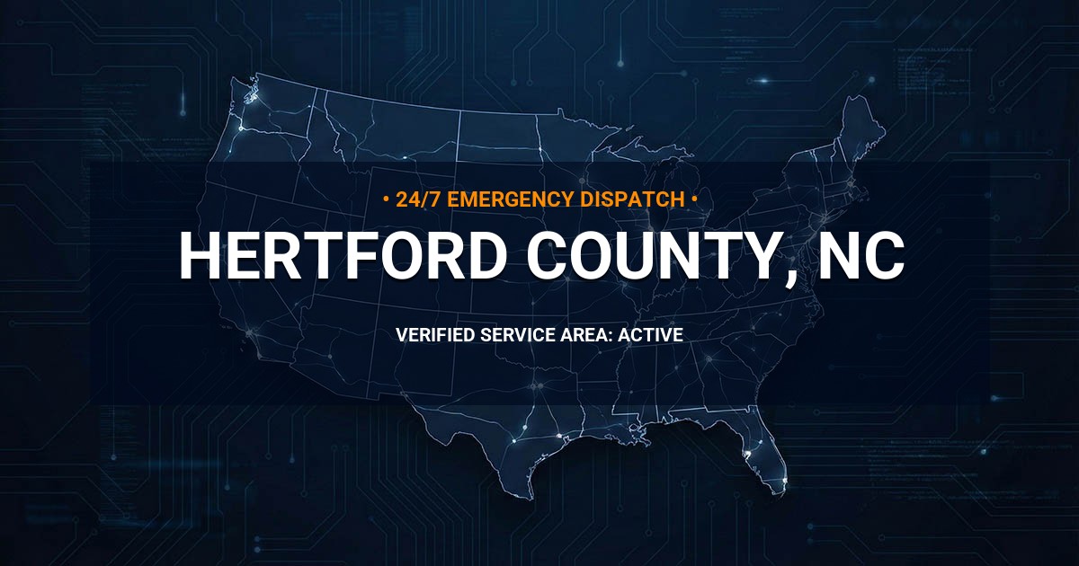 Emergency Plumbing Dispatch Map for Hertford County Plumbing Logistics