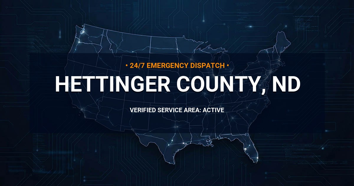 Emergency Plumbing Dispatch Map for Hettinger County Plumbing Logistics