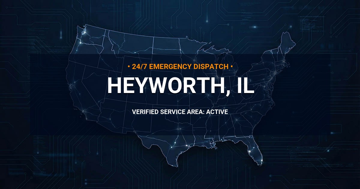 Emergency Plumbing Dispatch Map for Plumbing Services: Heyworth, IL