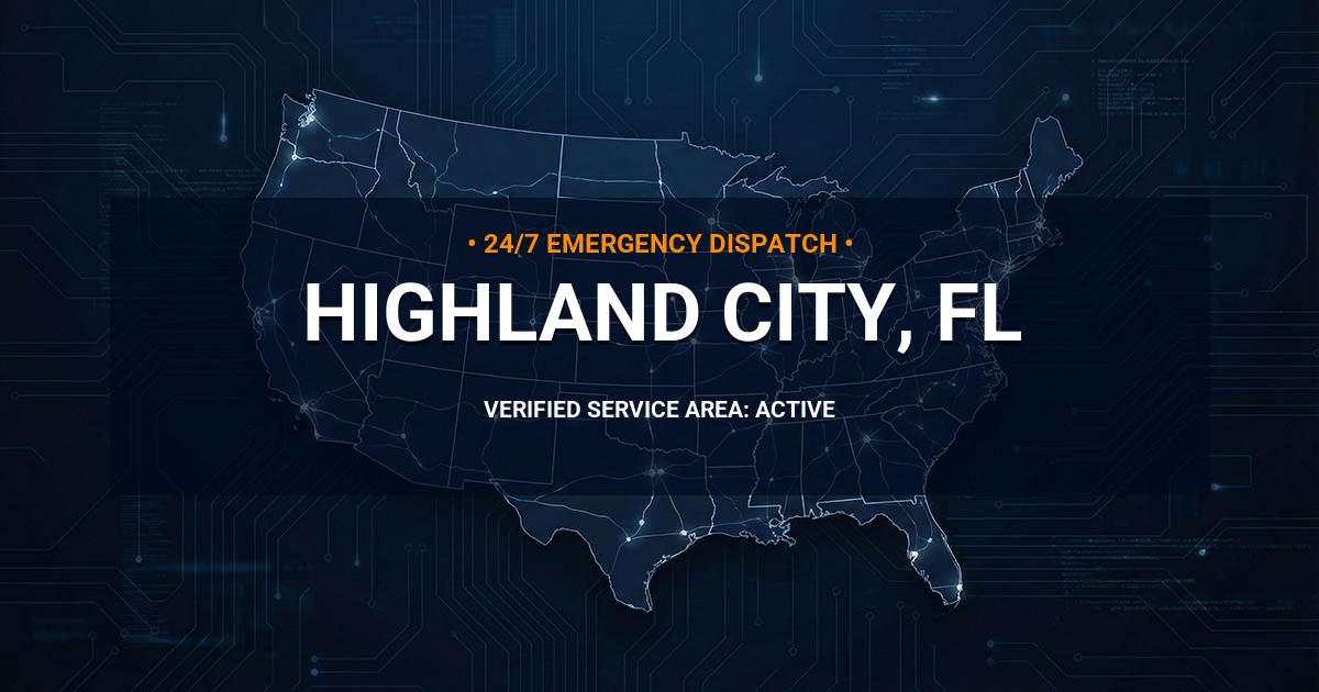 Emergency Plumbing Dispatch Map for Plumbing Services: Highland City, FL
