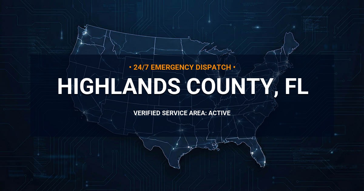 Emergency Plumbing Dispatch Map for Highlands County Plumbing Logistics