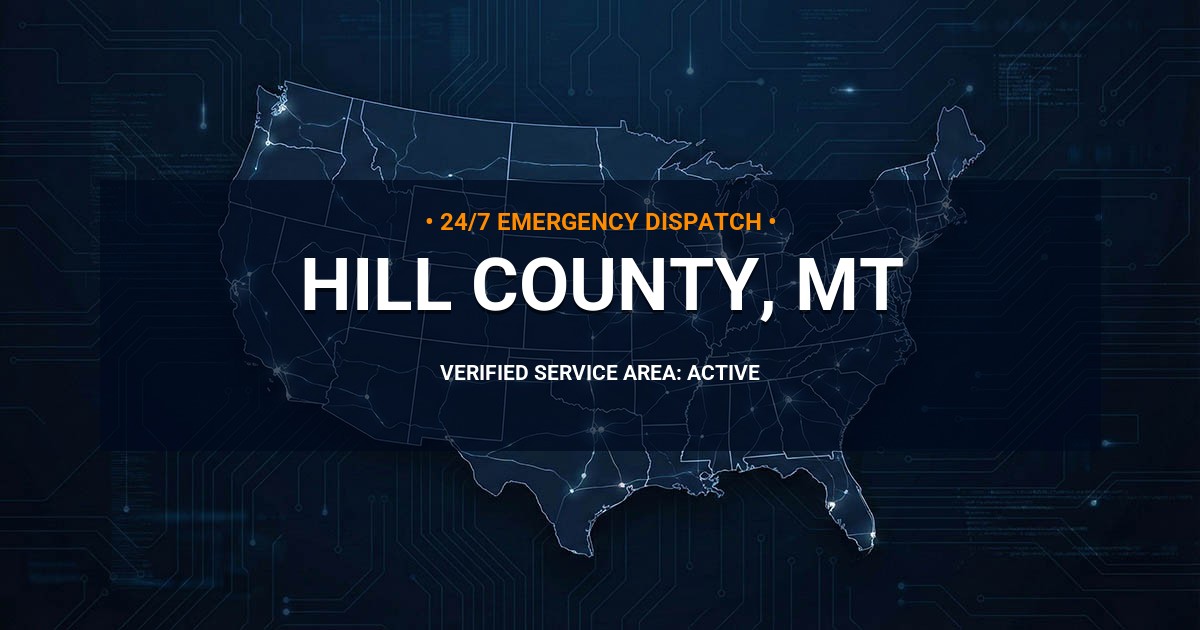 Emergency Plumbing Dispatch Map for Hill County Plumbing Logistics