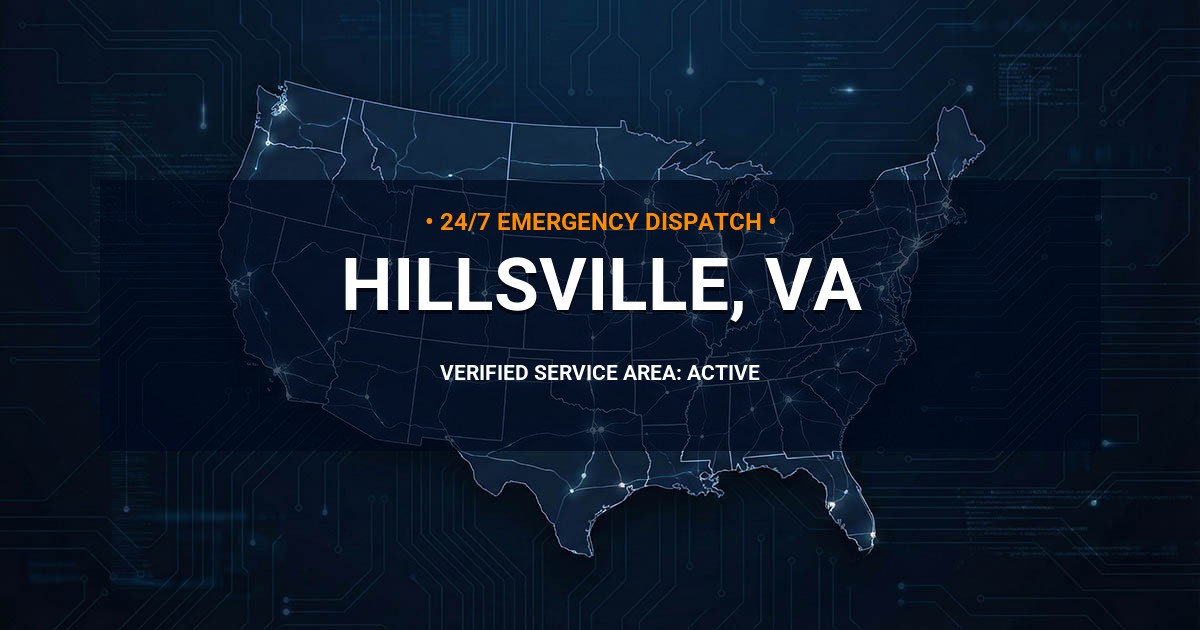 Emergency Plumbing Dispatch Map for Plumbing Services: Hillsville, VA