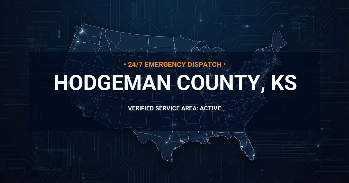 Emergency Plumbing Dispatch Map for Hodgeman County Plumbing Logistics