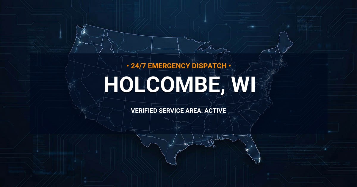 Emergency Plumbing Dispatch Map for Plumbing Services: Holcombe, WI