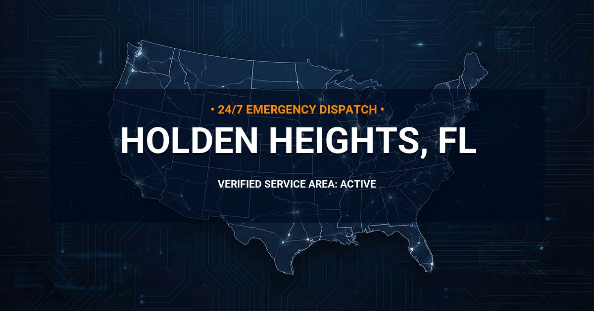 Emergency Plumbing Dispatch Map for Plumbing Services: Holden Heights, FL