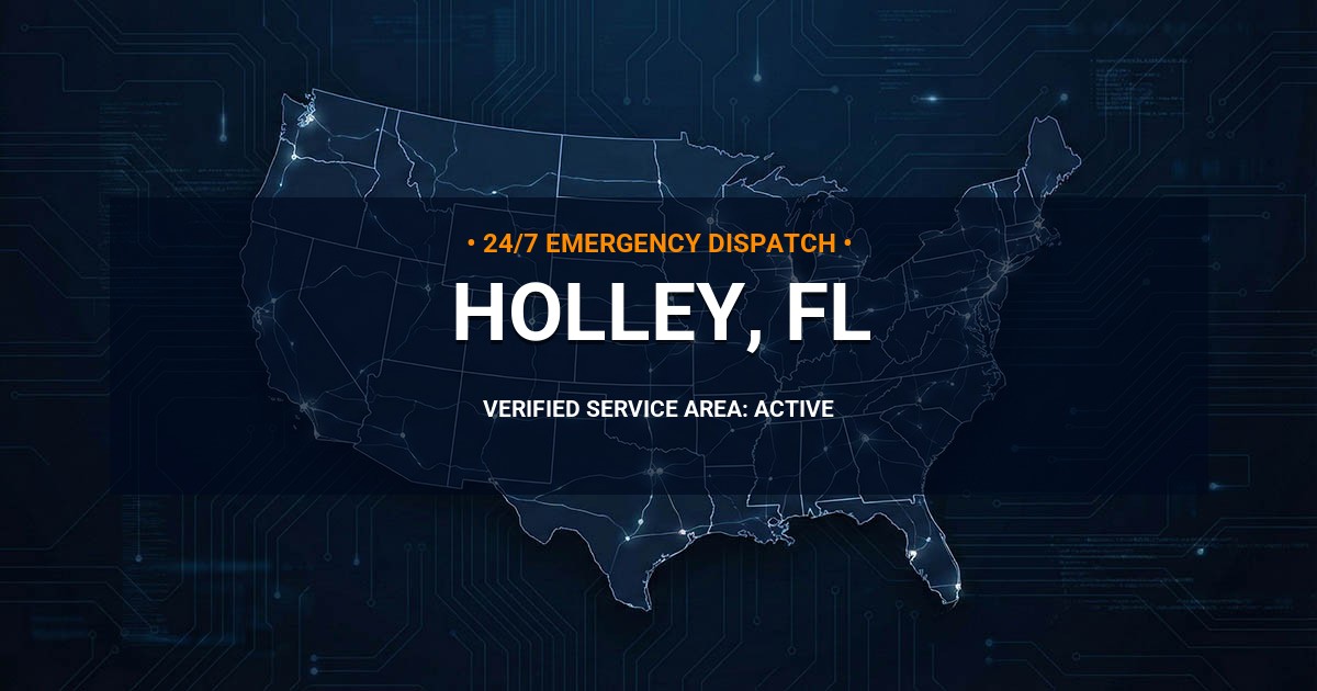 Emergency Plumbing Dispatch Map for Plumbing Services: Holley, FL