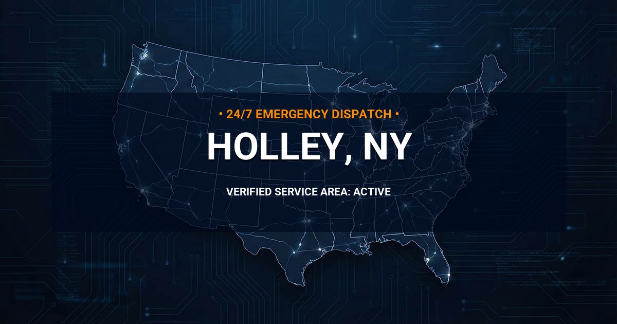 Emergency Plumbing Dispatch Map for Plumbing Services: Holley, NY