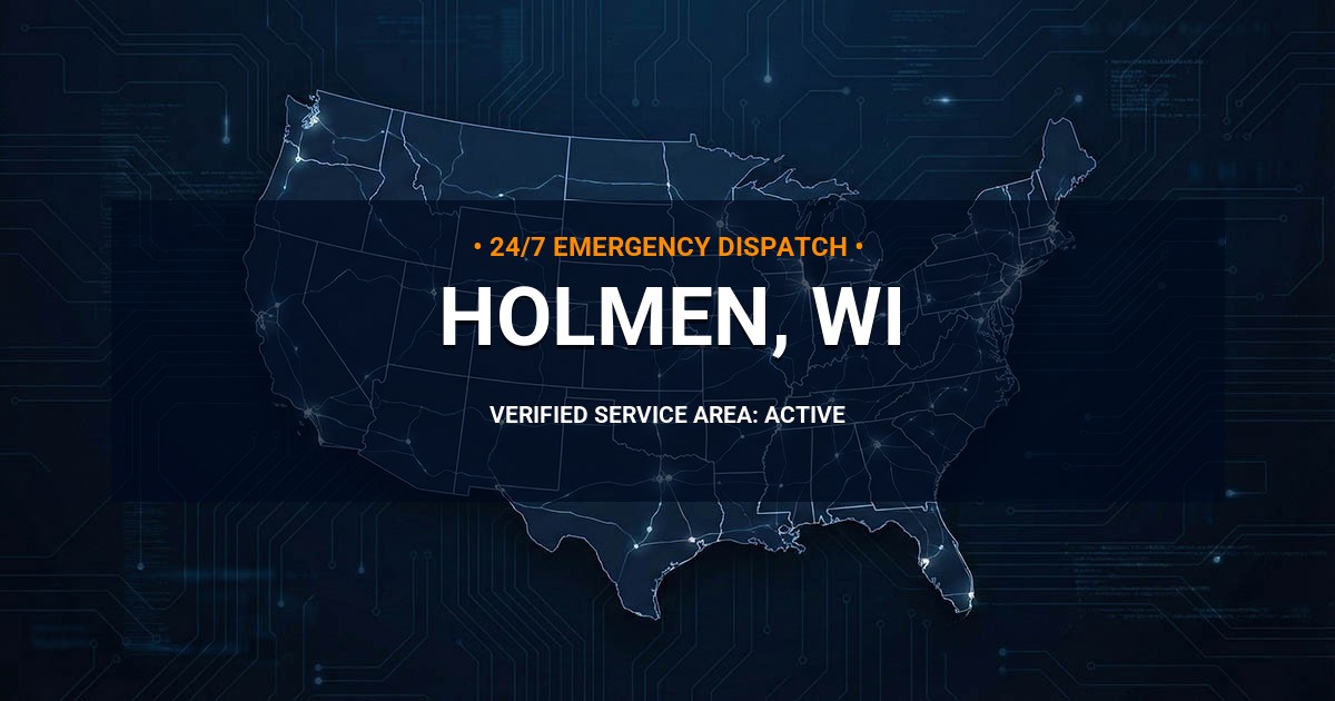 Emergency Plumbing Dispatch Map for Plumbing Services: Holmen, WI