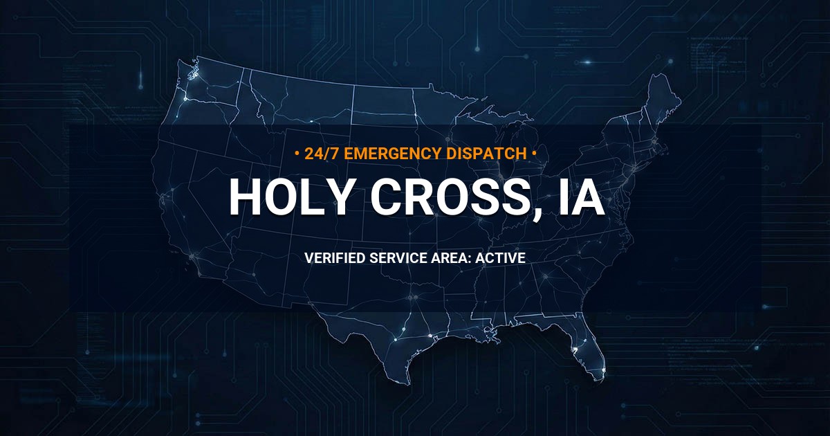 Emergency Plumbing Dispatch Map for Plumbing Services: Holy Cross, IA