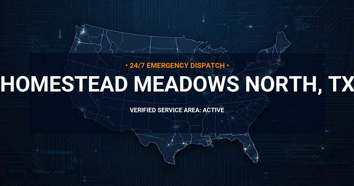 Emergency Plumbing Dispatch Map for Plumbing Services: Homestead Meadows North, TX