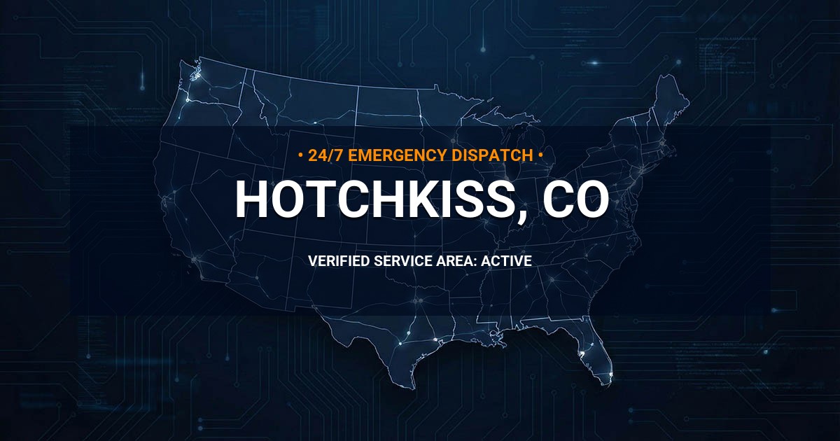 Emergency Plumbing Dispatch Map for Plumbing Services: Hotchkiss, CO