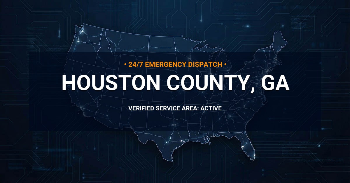 Emergency Plumbing Dispatch Map for Houston County Plumbing Logistics