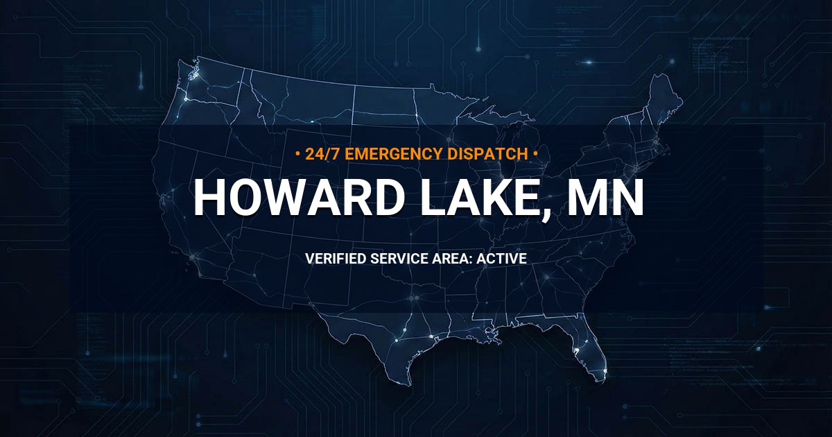 Emergency Plumbing Dispatch Map for Plumbing Services: Howard Lake, MN