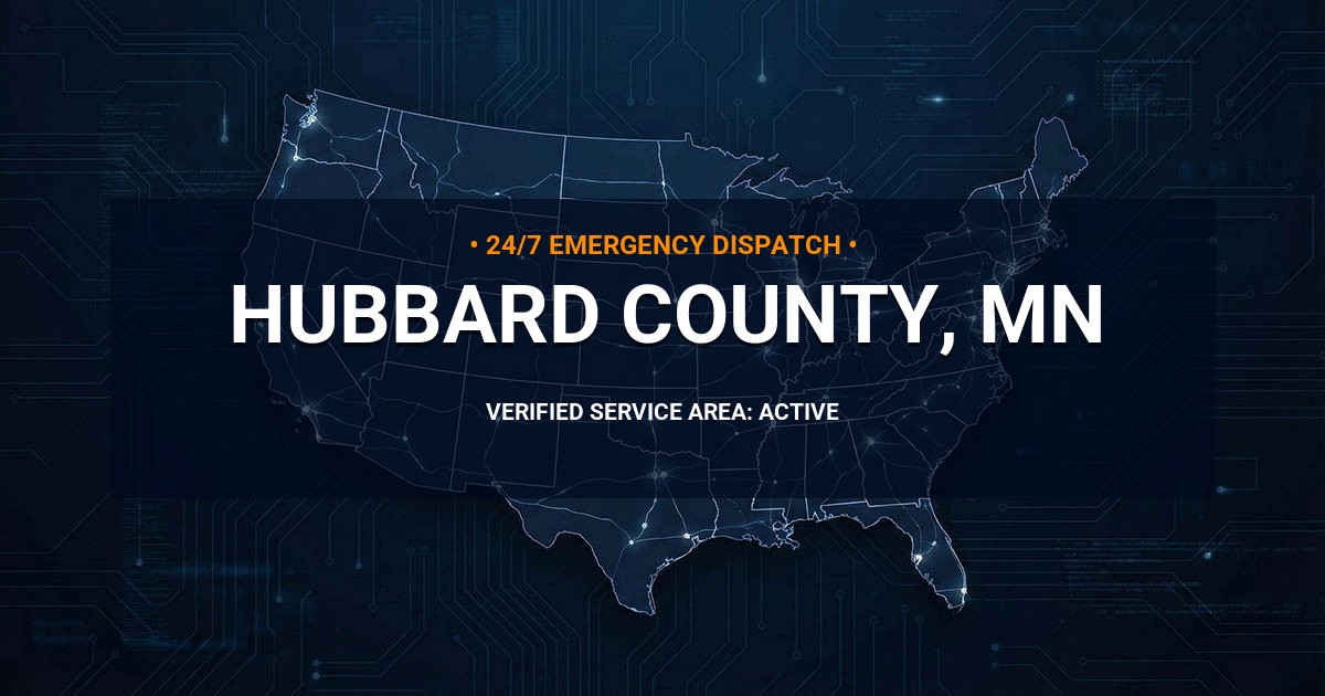 Emergency Plumbing Dispatch Map for Hubbard County Plumbing Logistics