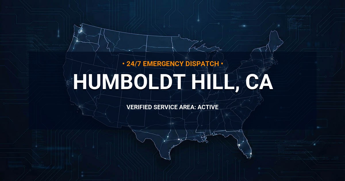 Emergency Plumbing Dispatch Map for Plumbing Services: Humboldt Hill, CA