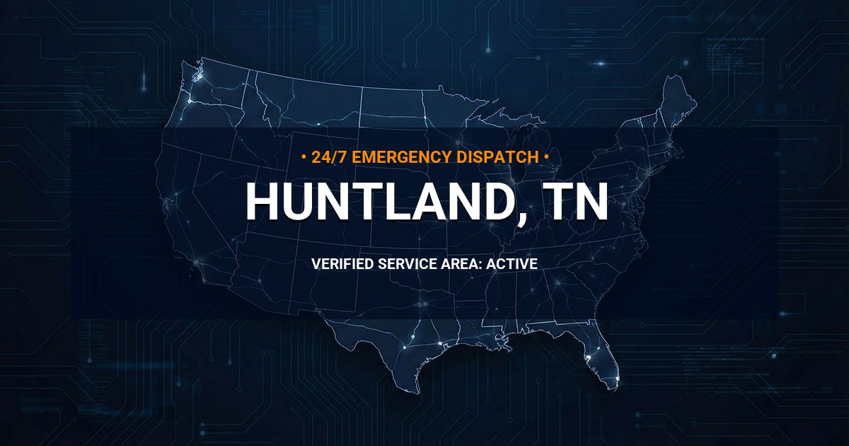 Emergency Plumbing Dispatch Map for Plumbing Services: Huntland, TN
