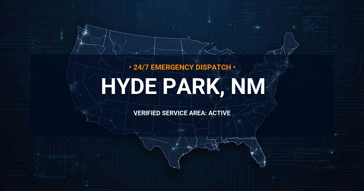 Emergency Plumbing Dispatch Map for Plumbing Services: Hyde Park, NM