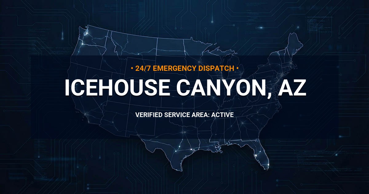 Emergency Plumbing Dispatch Map for Plumbing Services: Icehouse Canyon, AZ