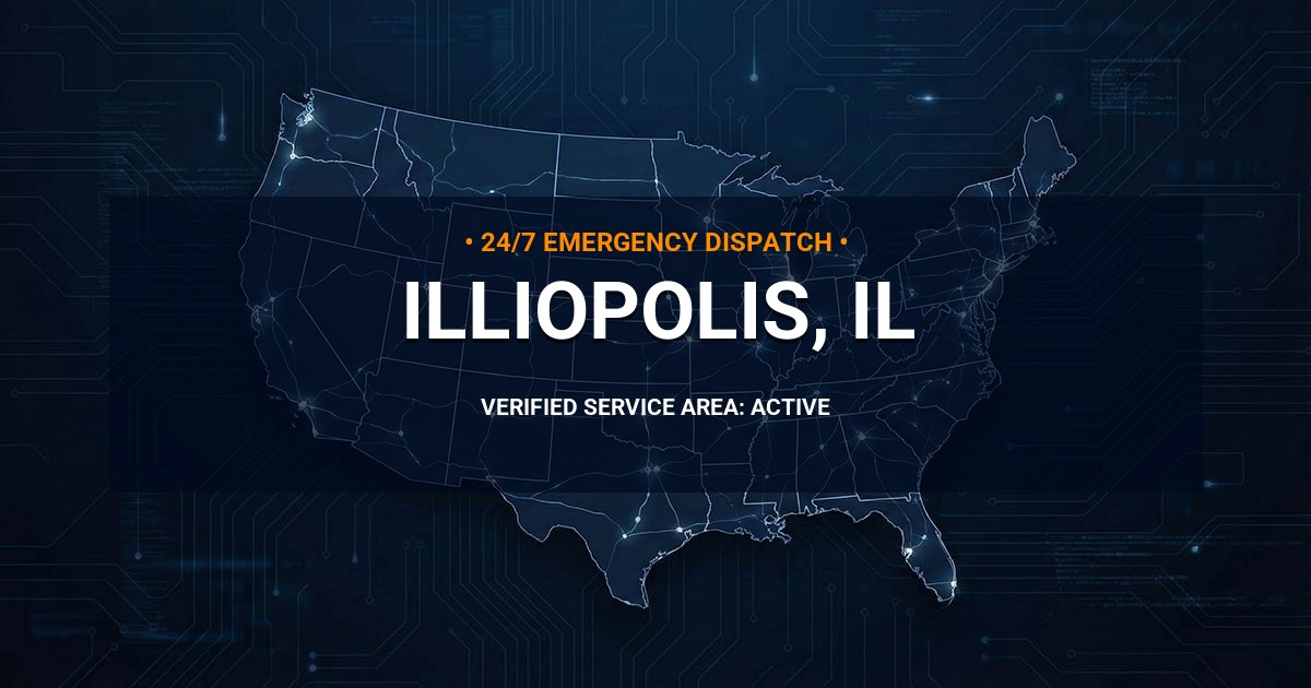 Emergency Plumbing Dispatch Map for Plumbing Services: Illiopolis, IL