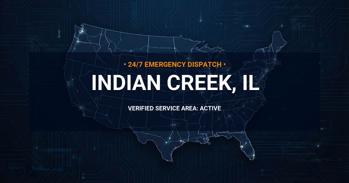 Emergency Plumbing Dispatch Map for Plumbing Services: Indian Creek, IL