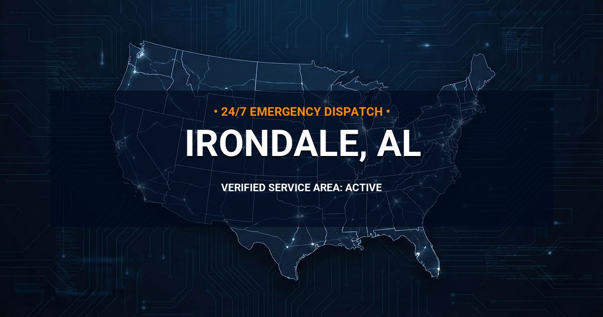 Emergency Plumbing Dispatch Map for Plumbing Services: Irondale, AL
